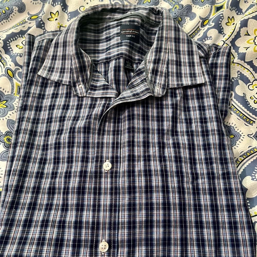 Docker’s Trim Fit Plaid Shirt